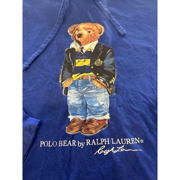 SOLD Polo Ralph Lauren Polo Bear Lightweight Hoodie Sweatshirt Medium - Picture 2 of 7